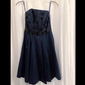 NWT French Connection Beaded Navy Black Cocktail Dress